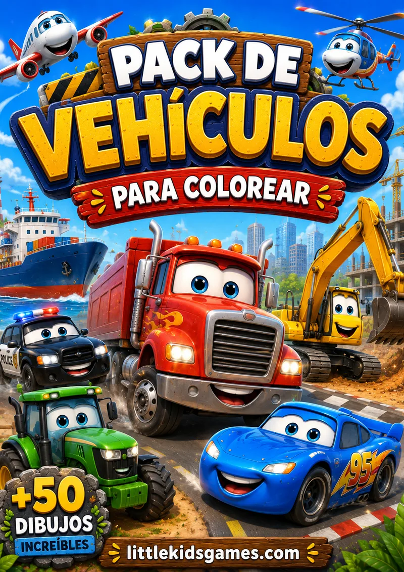 Mi Libro de Vehículos para Colorear